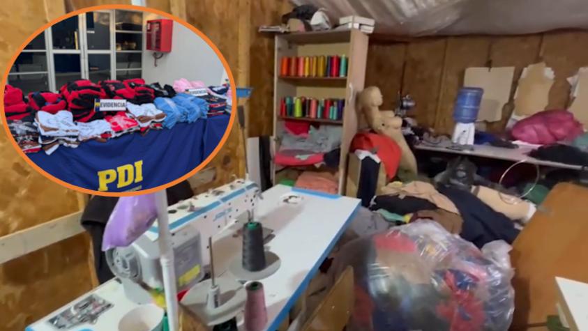 Desmantelan taller clandestino de falsificación de ropa en Cerrillos: mantenían trabajando a migrantes irregulares en precarias condiciones