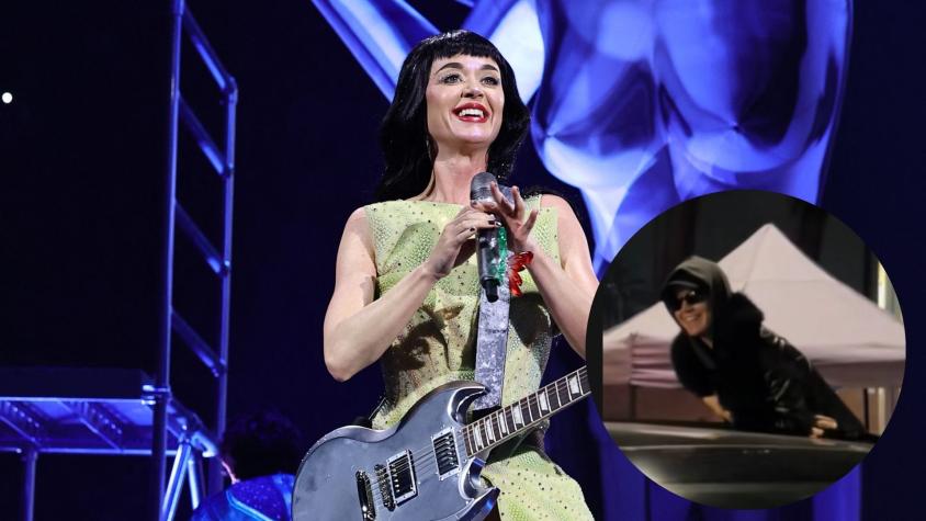 Katy Perry saludó a fanáticos chilenos que la esperaban afuera del estadio: Realizaba prueba de sonido