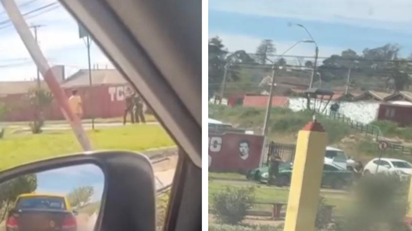 VIDEO: Carabineros balea a sujeto que amenazó a vecinos con un cuchillo en La Serena