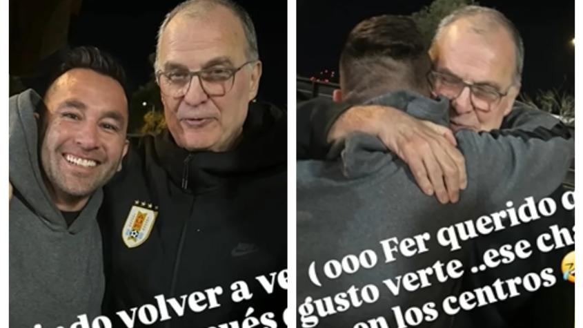 Fernando Meneses se encuentra con Bielsa en el Nacional y revela lo que el ex DT de la Roja le dijo: "Ese chanfle..."