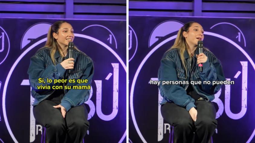 "Mi ex vivía con su mamá a los 24 años": Carlita se incomodó tras comentario de seguidora en show de stand up