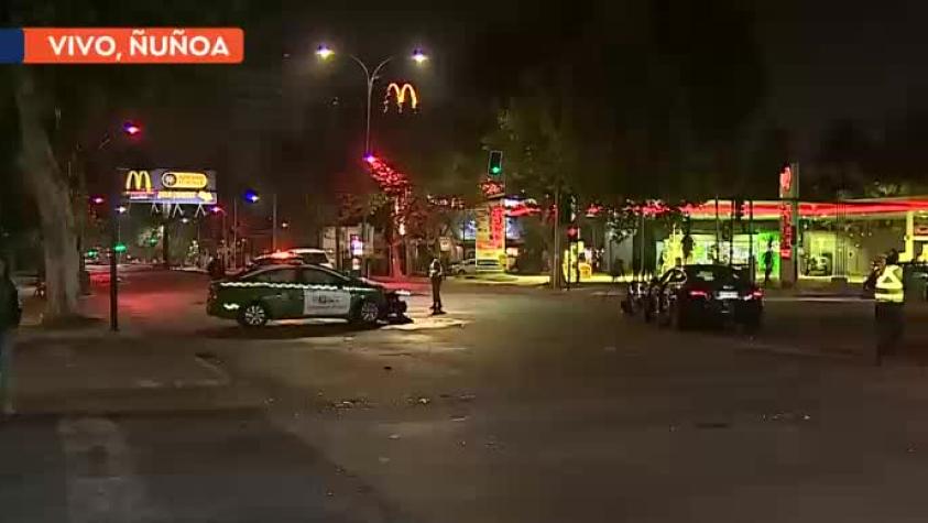 Accidente de tránsito involucra un auto particular y una patrulla de Carabineros