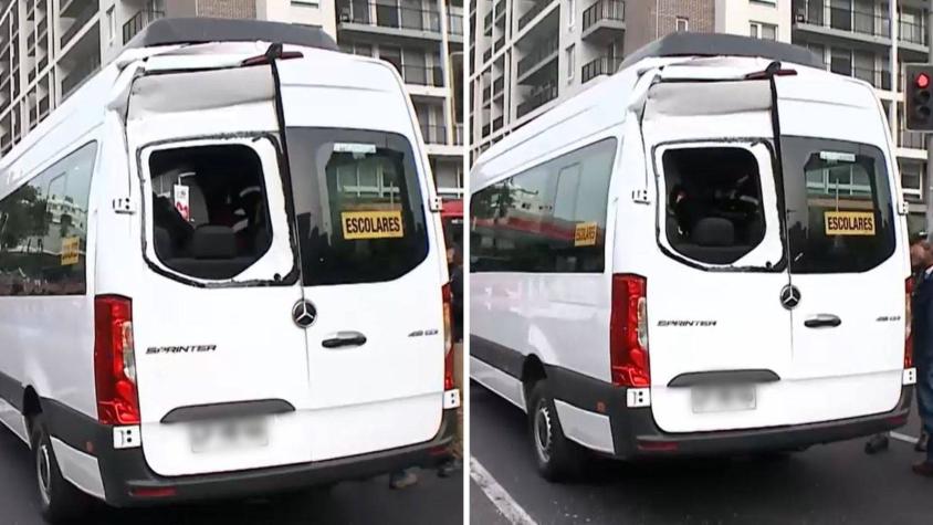 Se registra nuevo accidente entre furgón escolar y bus Red en Santiago: hay 3 niños heridos