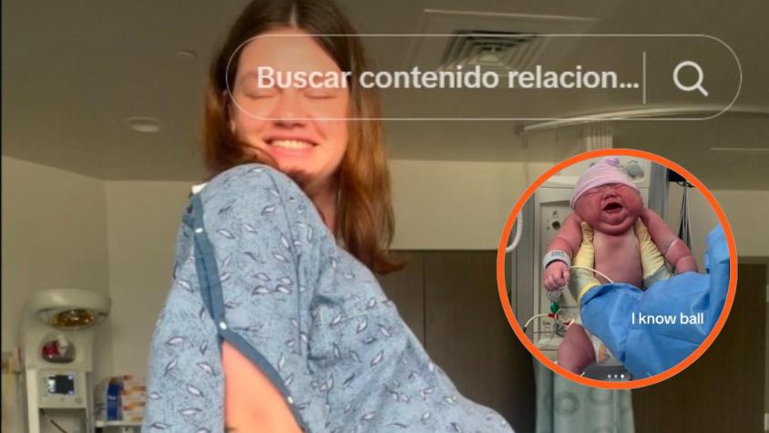 "Todos quedaron boquiabiertos": Mujer reveló la impactante imagen del nacimiento de su bebé que pesó casi 6 kilos