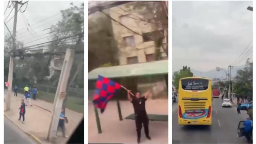 VIDEO | Así fue el momento en que hinchas de la U apedrearon el bus de Lanús en el Estadio Nacional