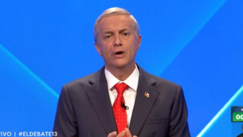 Así fue el minuto a libre disposición de José Antonio Kast en el debate presidencial del 13