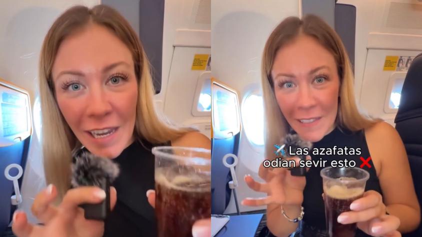 Exazafata reveló cuál es la bebida que más "odian" servir en un avión: "Trata de no pedir"