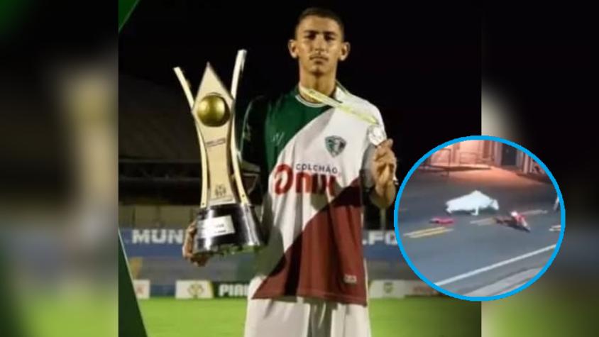 Joven promesa del fútbol brasileño y bicampeón estatal murió en trágico accidente: chocó en moto con una vaca