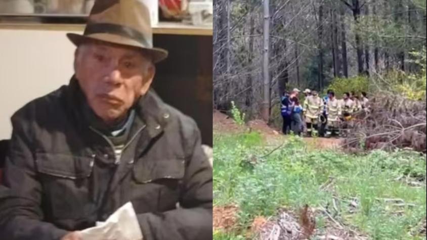 Hallan a adulto mayor que estaba desaparecido en Curanilahue: lo encontró su hijo y falleció a su lado minutos después