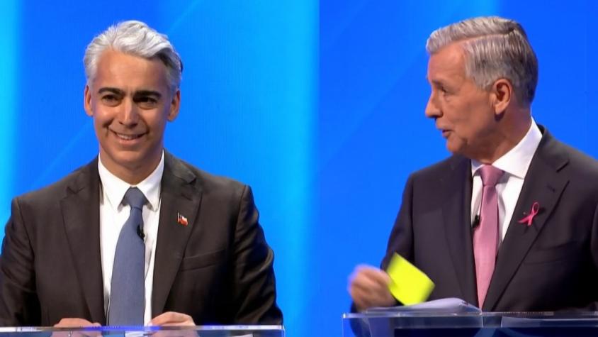 El intercambio de amarillas entre Mayne-Nicholls y MEO durante el debate presidencial: "Tarjeta para usted"