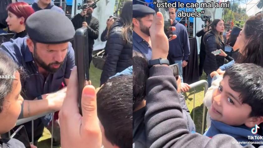 "Usted le cae mal": Niño acusó a su abuela con el Presidente Boric y respuesta se hizo viral