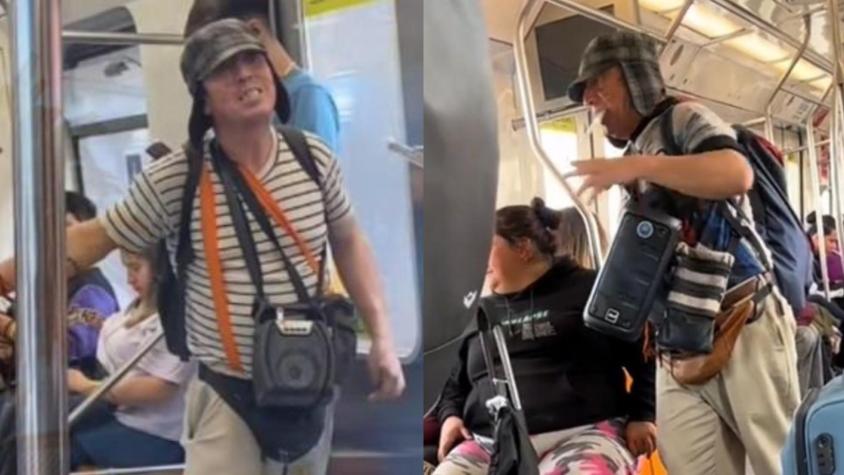 Metro expulsó a hombre que se viste de 'El Chavo del 8' y realizó llamado: "No entreguen dinero a la mendicidad"