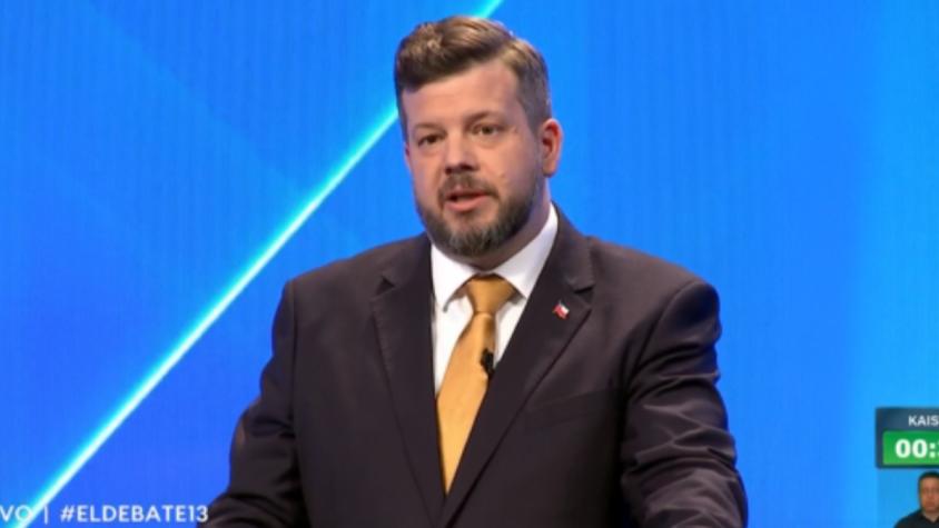 Así fue el minuto a libre disposición de Johannes Kaiser en el debate presidencial del 13