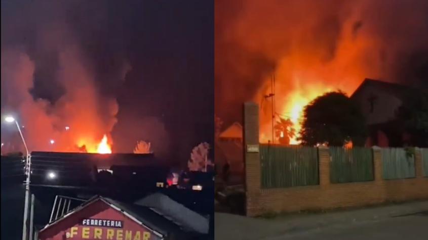 Violento incendio afecta a CESFAM de Curanipe