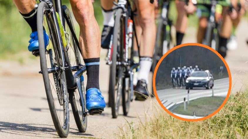 VIDEO | Equipo ciclista vivió pánico durante entrenamiento: conductor pasó por su lado y disparó dos veces