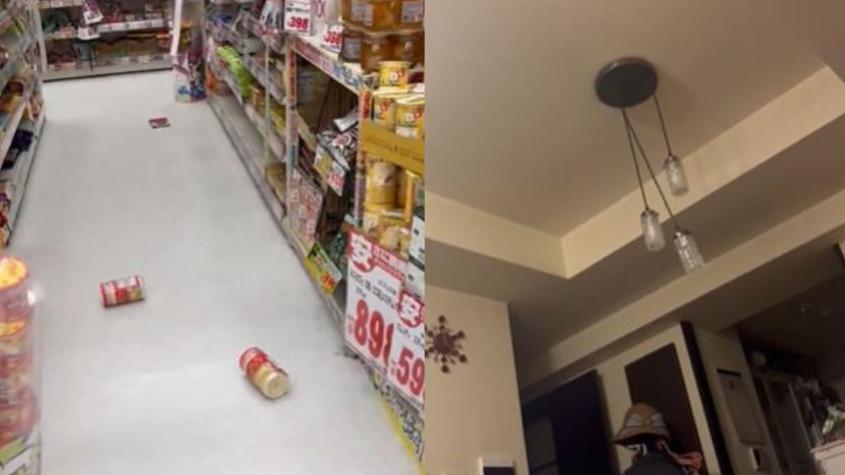 VIDEOS: Los primeros registros del terremoto 7.6 en Japón