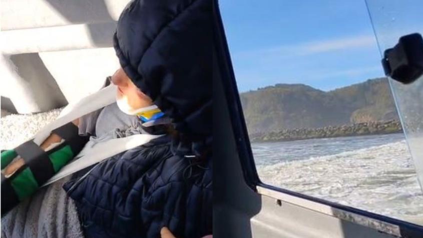 Mujer que cayó en roqueríos en Isla Mocha tuvo que esperar 12 horas para ser trasladada y hospitalizada Mujer que cayó en roqueríos en Isla Mocha tuvo que esperar 12 horas para ser trasladada y hospitalizada