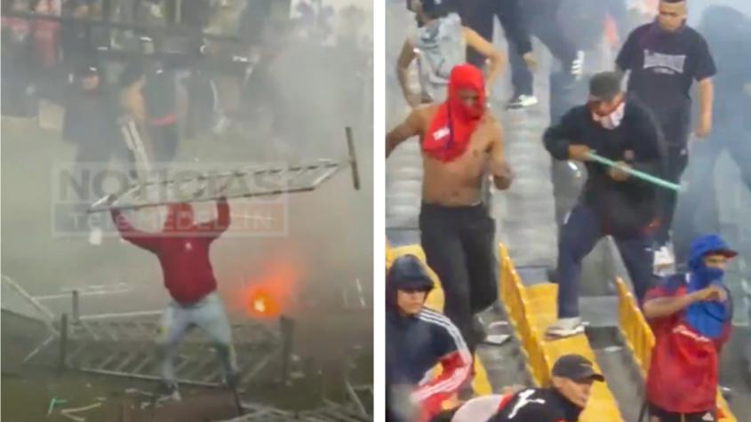 VIDEO | Con escaleras, bengalas y armas blancas: Barras desatan el terror en el fútbol en Colombia VIDEO | Con escaleras, bengalas y armas blancas: Barras desatan el terror en el fútbol en Colombia