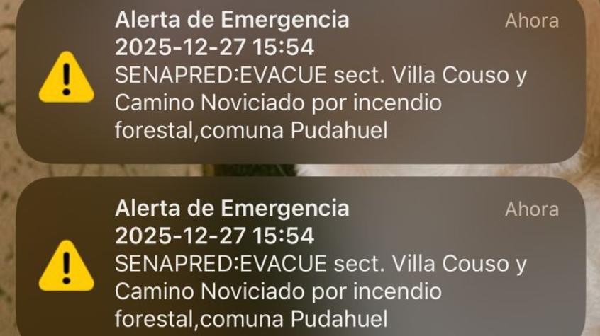 FOTOS | Incendio forestal en Pudahuel activa el SAE: así llegaron las alertas de evacuación al celular