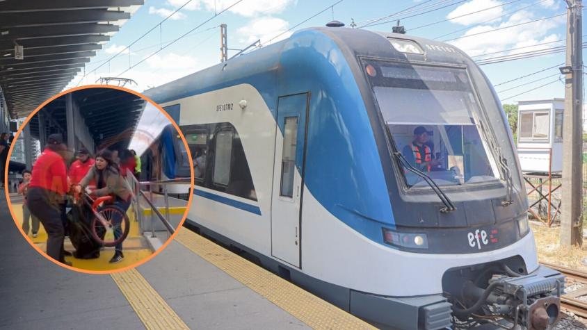 Críticas a guardia que no dejó ingresar bicicleta que era regalo de Navidad: Biotren respaldó a funcionaria 