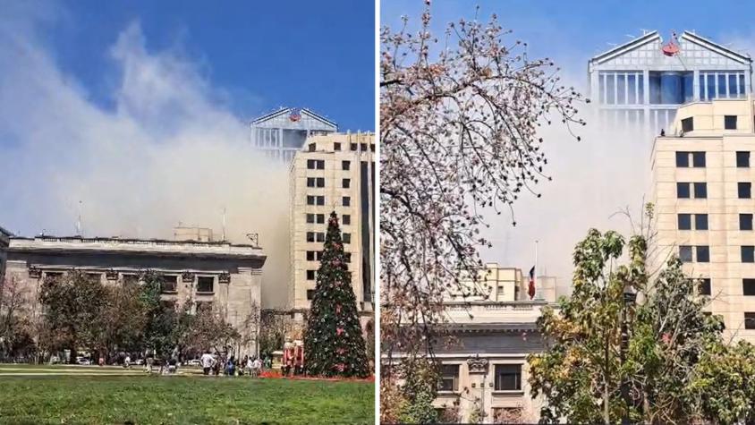 Incendio en pleno centro de Santiago: evacuaron Ministerio de Justicia por siniestro en restorán
