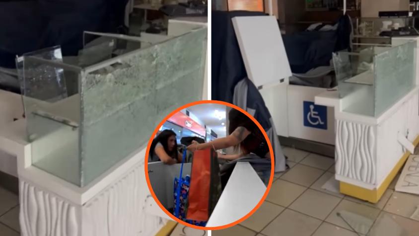 "Quedamos completamente quebrados": El desesperado llamado de la tienda saqueada en evacuación del Mall Plaza Norte