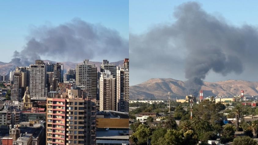FOTOS | Así se ve el incendio de Huechuraba desde distintos puntos de Santiago