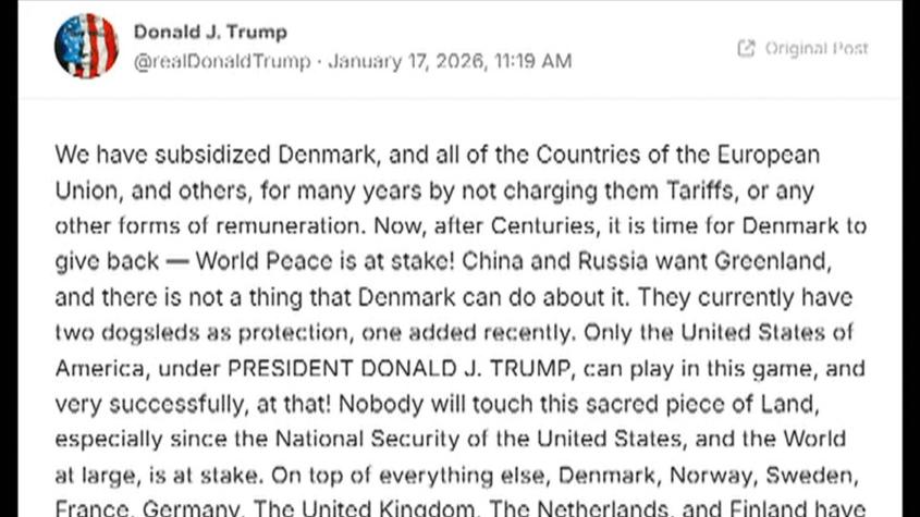 Trump amenaza con nuevos aranceles a Europa hasta que EEUU adquiera Groenlandia