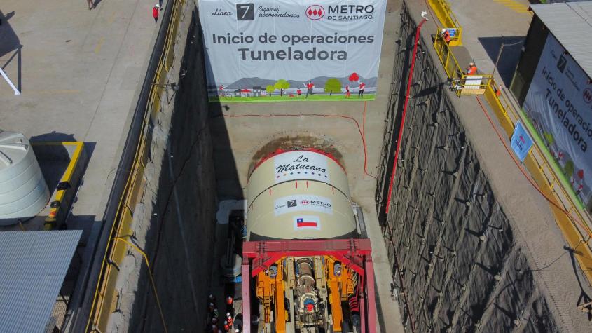 Tuneladora del Metro de Santiago falló y no avanzó más: ¿Cuánto se podría atrasar la construcción de la Línea 7?