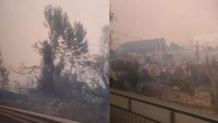 VIDEO | La destrucción en Lirquén tras el paso del incendio forestal 