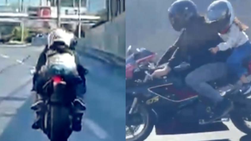 Con menor de edad a bordo: denuncian a motorista por conducción temeraria en autopista Con menor de edad a bordo: denuncian a motorista por conducción temeraria en autopista