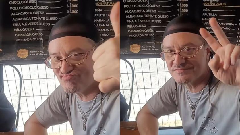 Como cualquier chileno: Mike Patton fue sorprendido comiendo un churrasco en el Persa Biobío 