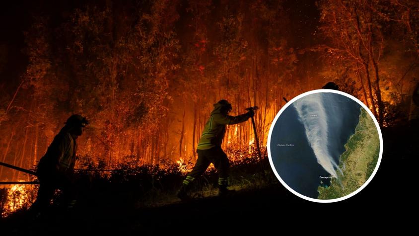 FOTO | NASA capta impresionante imagen satelital de incendios forestales en Concepción