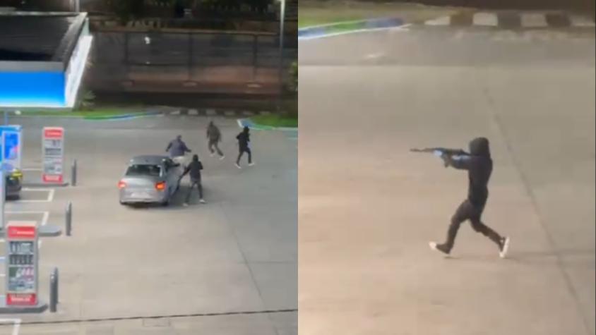 Cinco encapuchados protagonizan violento asalto a servicentro en Conchalí