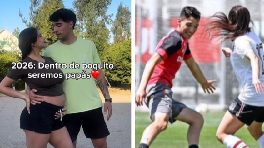 Se conocieron jóvenes en Colo-Colo y ahora se convertirán en padres: "Cada patadita me hace feliz"