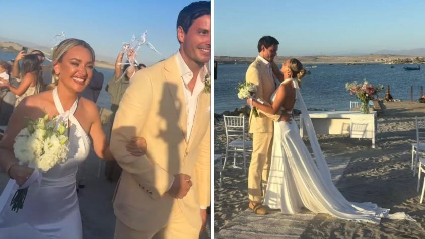 Gran travesía con su vestido y en la orilla del mar: así fue la boda soñada de Daniela Nicolás