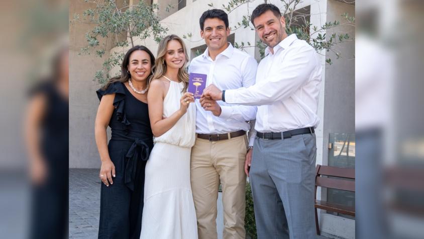 Ya son marido y mujer: Así fue el matrimonio civil de Esteban Grimalt y Trinidad de la Noi