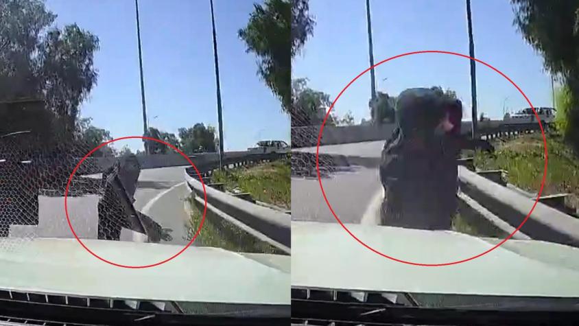 VIDEO | La arriesgada maniobra de conductor para evitar encerrona en Quilicura