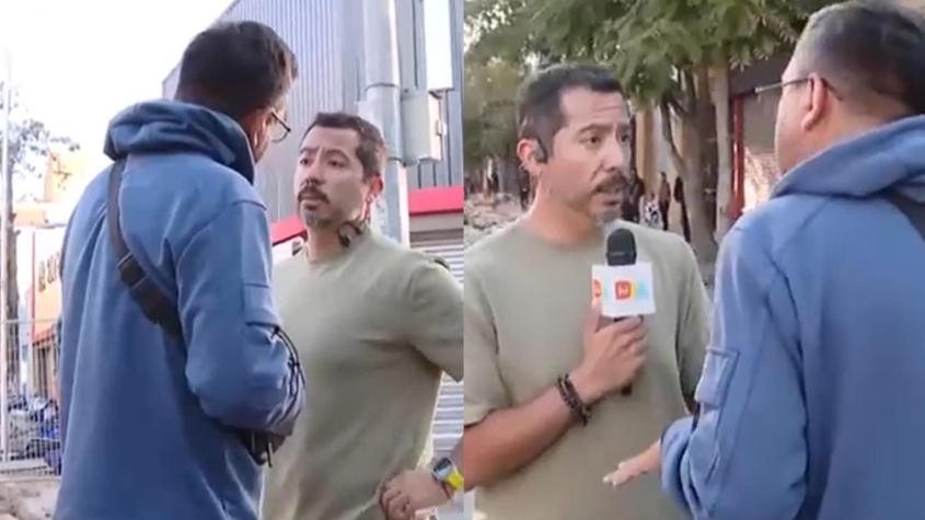 Periodista de Tu Día fue encarado en vivo por comerciante de barrio Meiggs: sujeto afirmó que no hay delincuencia