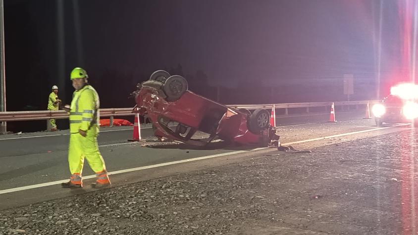 Fatal accidente en Autopista del Maipo deja un fallecido: vehículo volcó varias veces 