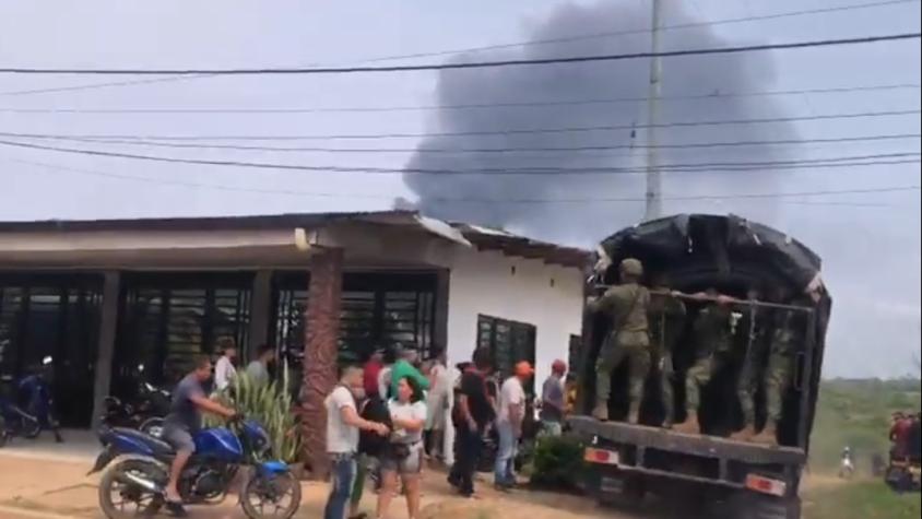 Avión militar de Colombia se accidenta con cerca de 80 personas
