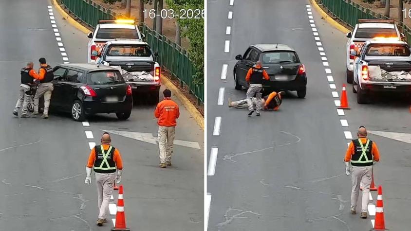 VIDEO | Atropellan a inspector municipal de Lo Barnechea en fiscalización: conductora terminó detenida