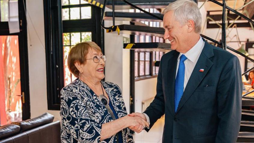 Kast y Bachelet se reunen en La Moneda en medio de dudas sobre el apoyo a la candidatura de la expresidenta Kast y Bachelet se reunen en La Moneda en medio de dudas sobre el apoyo a la candidatura de la expresidenta
