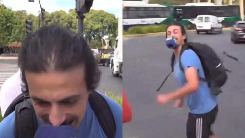 "¡Es el video del día!": Insólito robo en vivo en la televisión argentina se vuelve viral en redes sociales