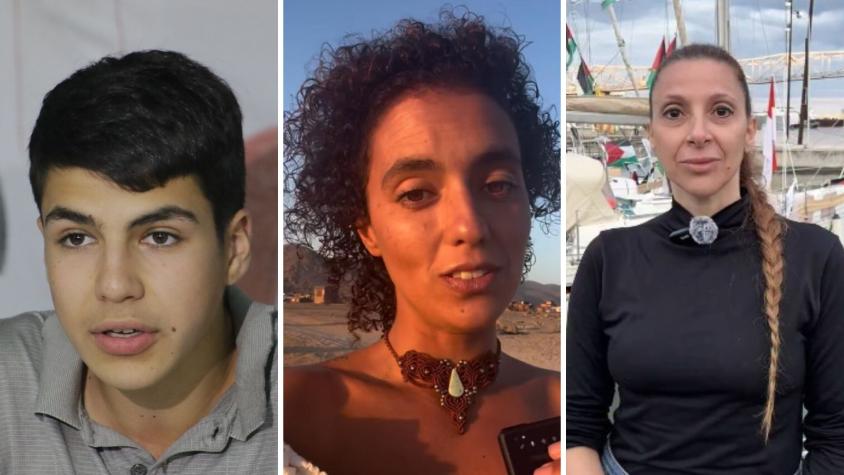Una está retenida: Quiénes son los 7 chilenos que iban en la flotilla interceptada por Israel en aguas internacionales