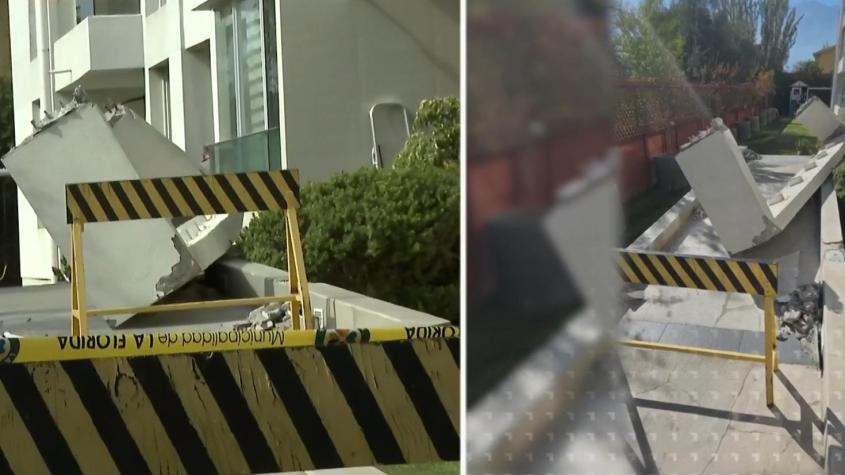 Estructura se desprende de edificio en La Florida: cayó cerca de la entrada
