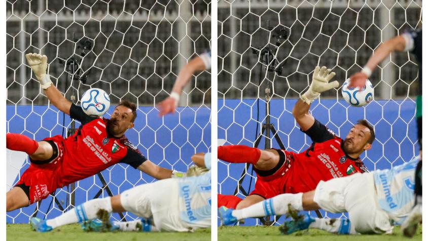 Increíble: Sebastián Pérez tapó tres penales seguidos al mismo jugador por la Copa Sudamericana