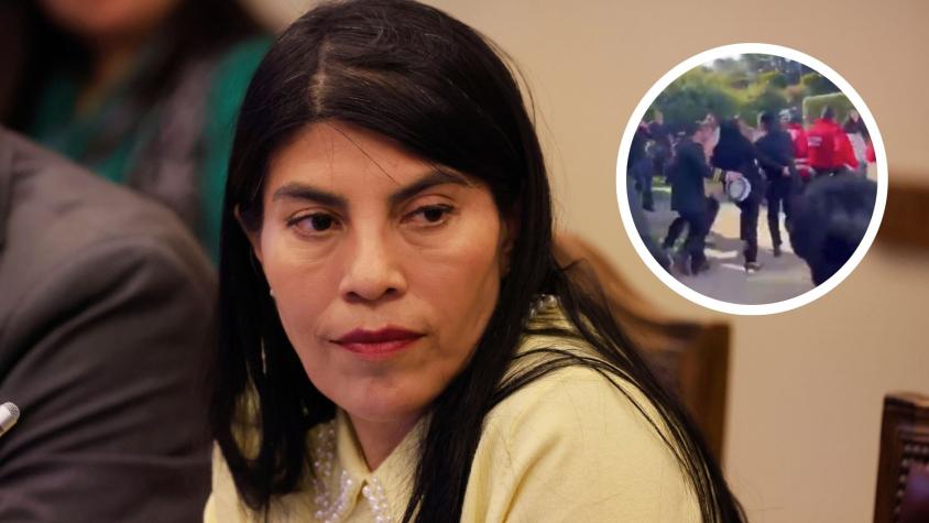 Patada a auto y agua contra la ministra: Fiscalía detalló los hechos que imputó a estudiantes por agresión a Lincolao