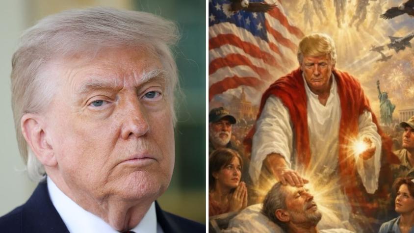 Negó que fuera Jesús: la explicación de Trump por polémica foto que compartió tras cruce con el Papa León XIV