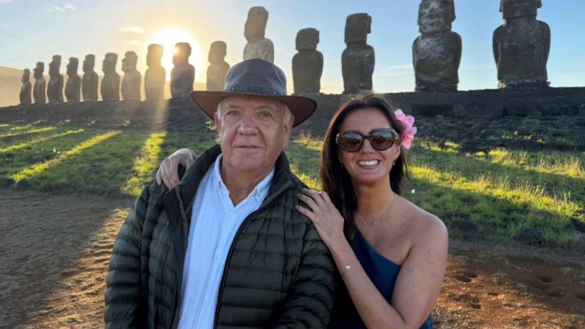 "Ahora mi papá vuelve feliz, renovado": La sensible razón por la que Priscilla Vargas viajó sólo con su padre a Rapa Nui